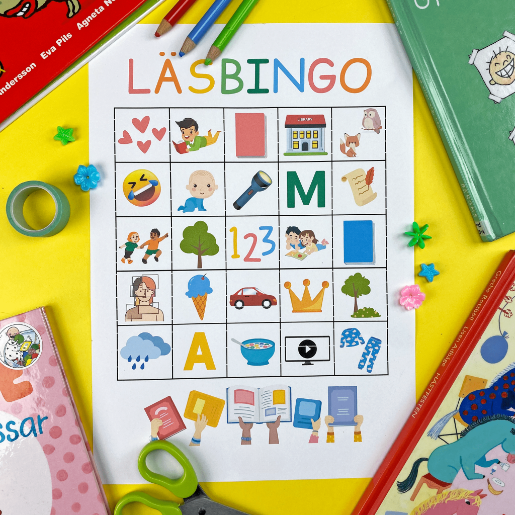 Roligt läsbingo för barn